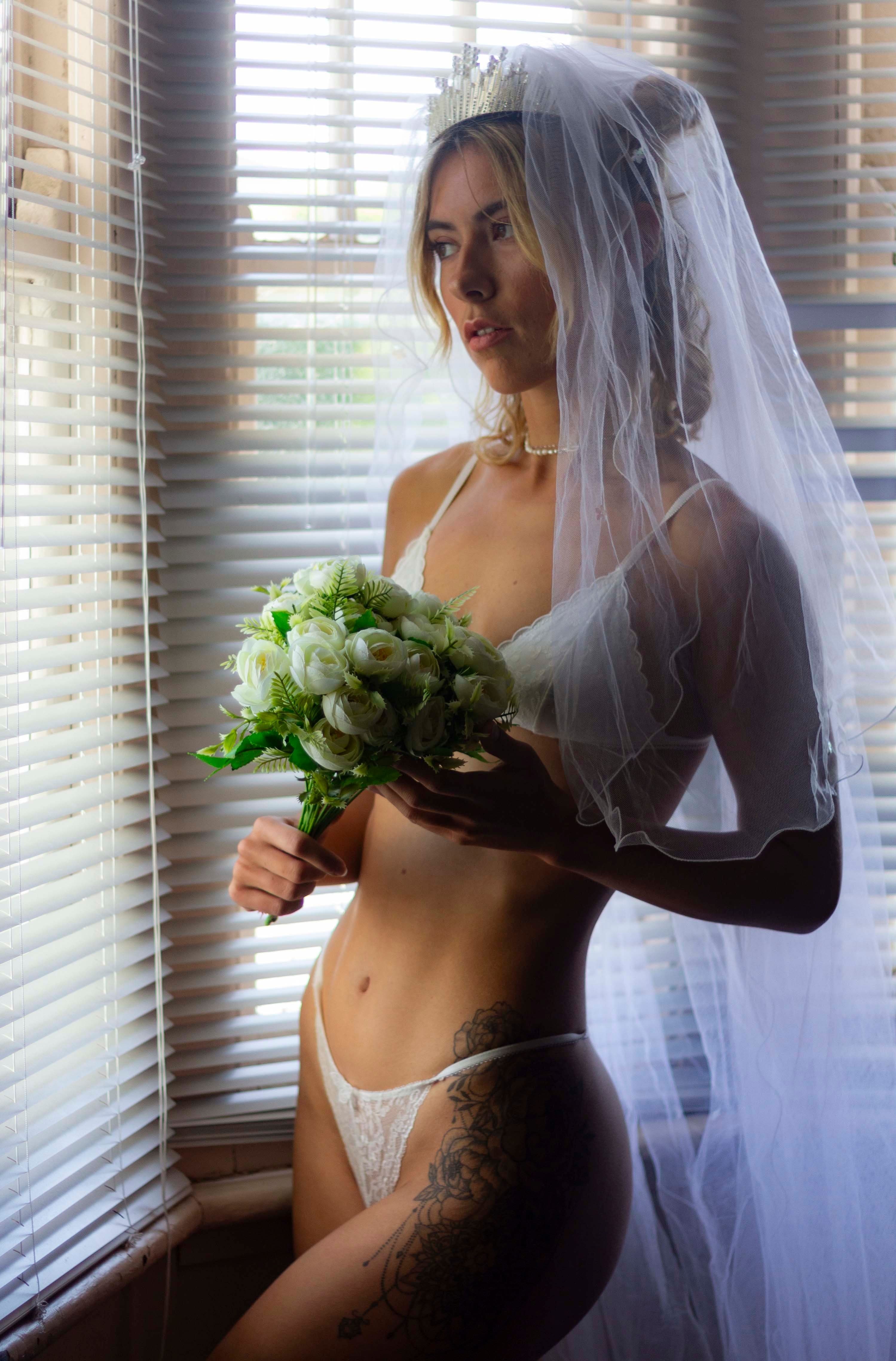 bride to be lying on bed, bridal boudoir melbourne boudoir photography